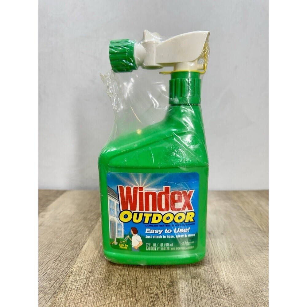 Windex Outdoor Concentrated Glass Cleaner 32oz + Refill Safe on Plants 1997 2Pk
